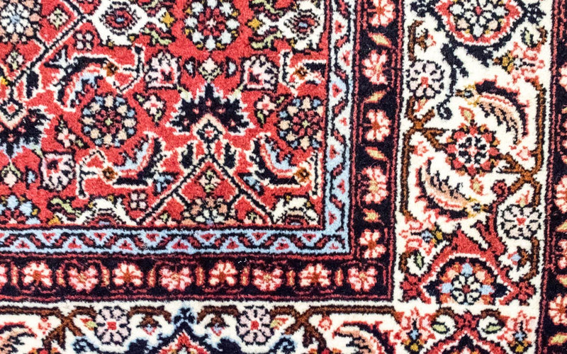Persisk tæppe - Bijar - 216 x 125 cm - lysrød
