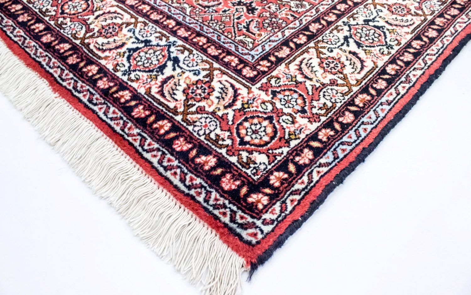 Persisk tæppe - Bijar - 216 x 125 cm - lysrød