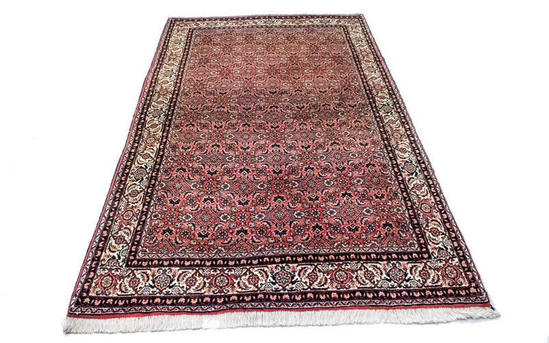 Persisk tæppe - Bijar - 216 x 125 cm - lysrød