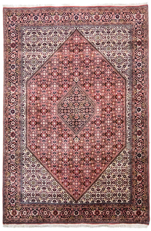 Persisk tæppe - Bijar - 255 x 170 cm - lysrød