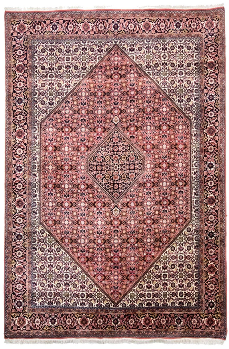 Persisk tæppe - Bijar - 255 x 170 cm - lysrød