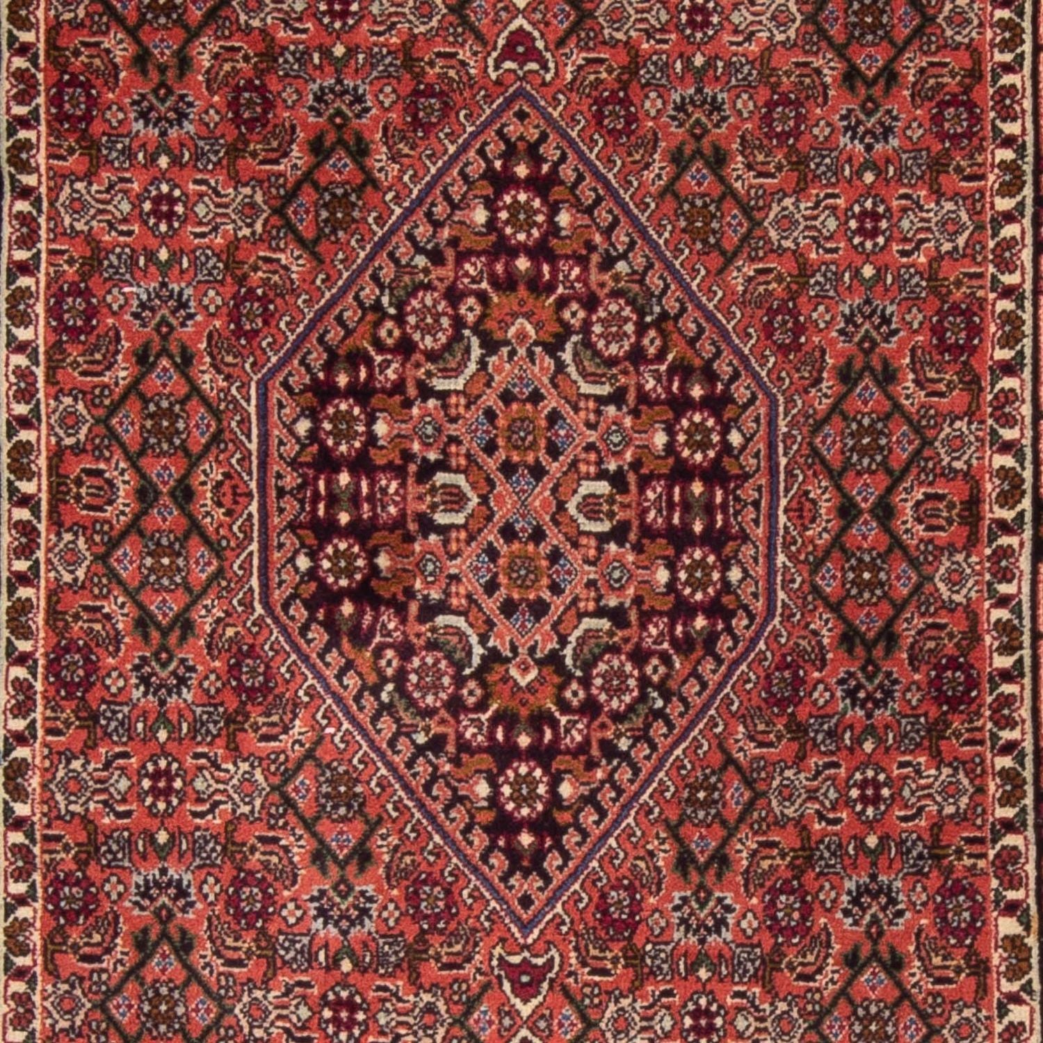 Løber Persisk tæppe - Bijar - 205 x 76 cm - mørkeblå