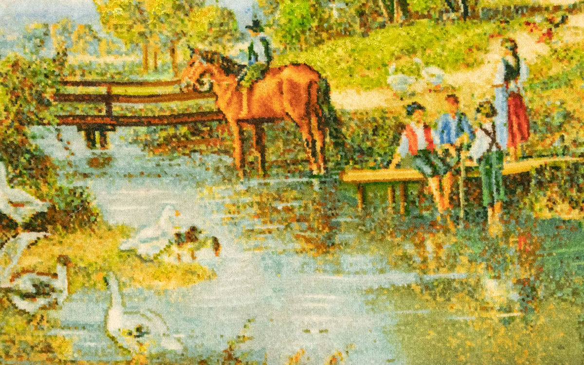 Billede tæppe - 116 x 84 cm - flerfarvet