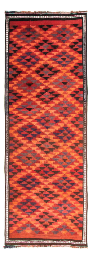 Løber Kelim-tæppe - gammelt - 365 x 148 cm - flerfarvet