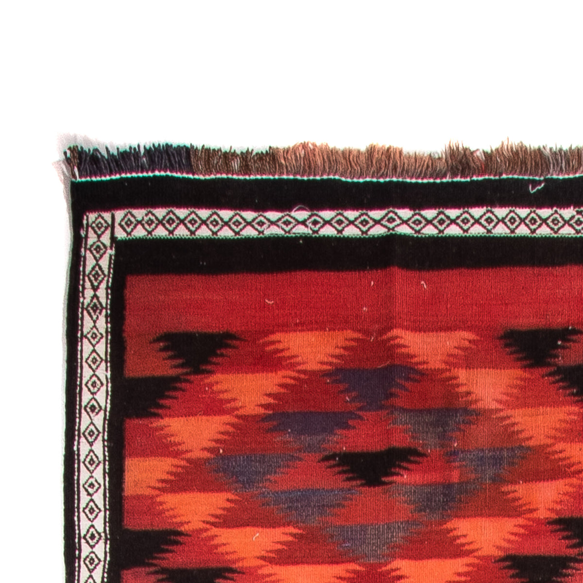 Løber Kelim-tæppe - gammelt - 365 x 148 cm - flerfarvet