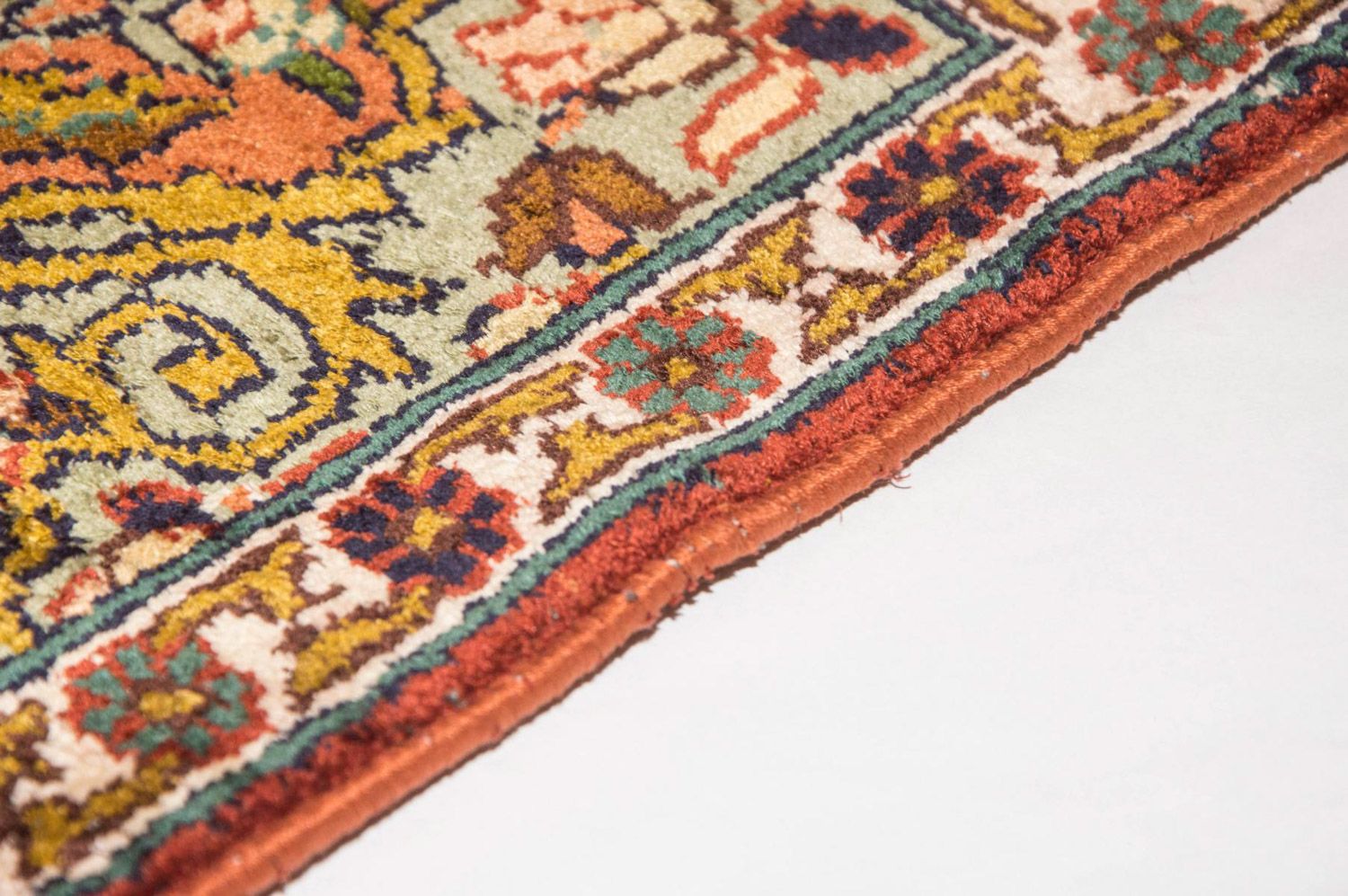 Silketæppe - Kashmir Silk - 91 x 65 cm - flerfarvet