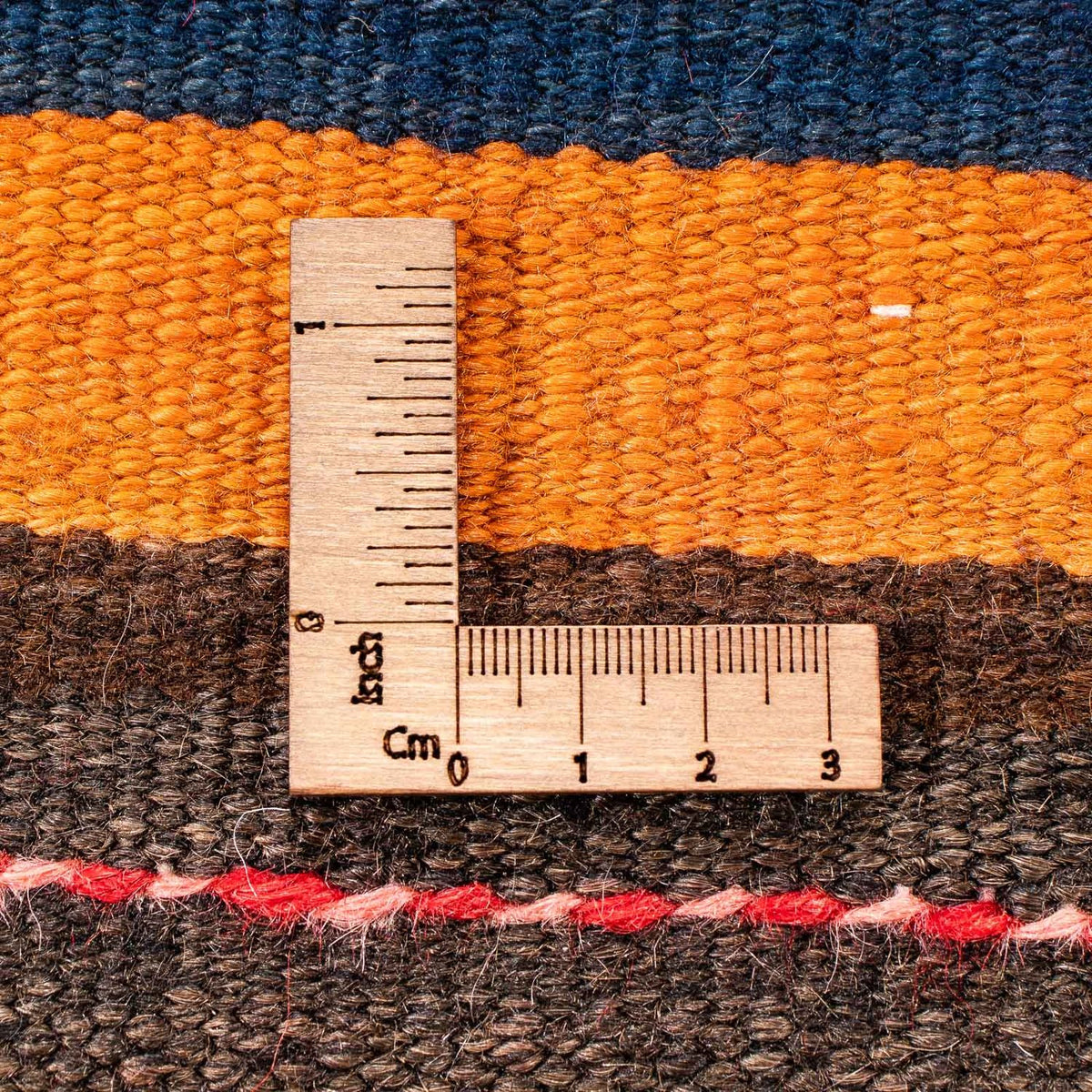 Kelim-tæppe - gammelt - 215 x 180 cm - flerfarvet