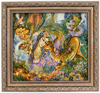 Billede tæppe 90x95cm - Orientalsk tæppe