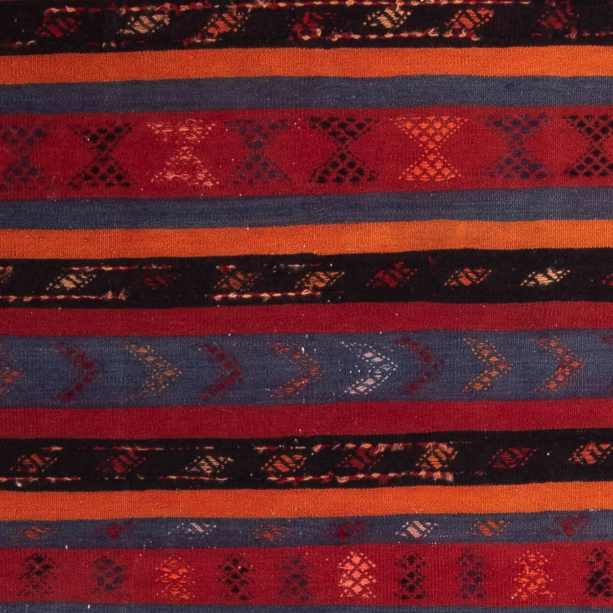 Kelim-tæppe - gammelt - 220 x 160 cm - flerfarvet