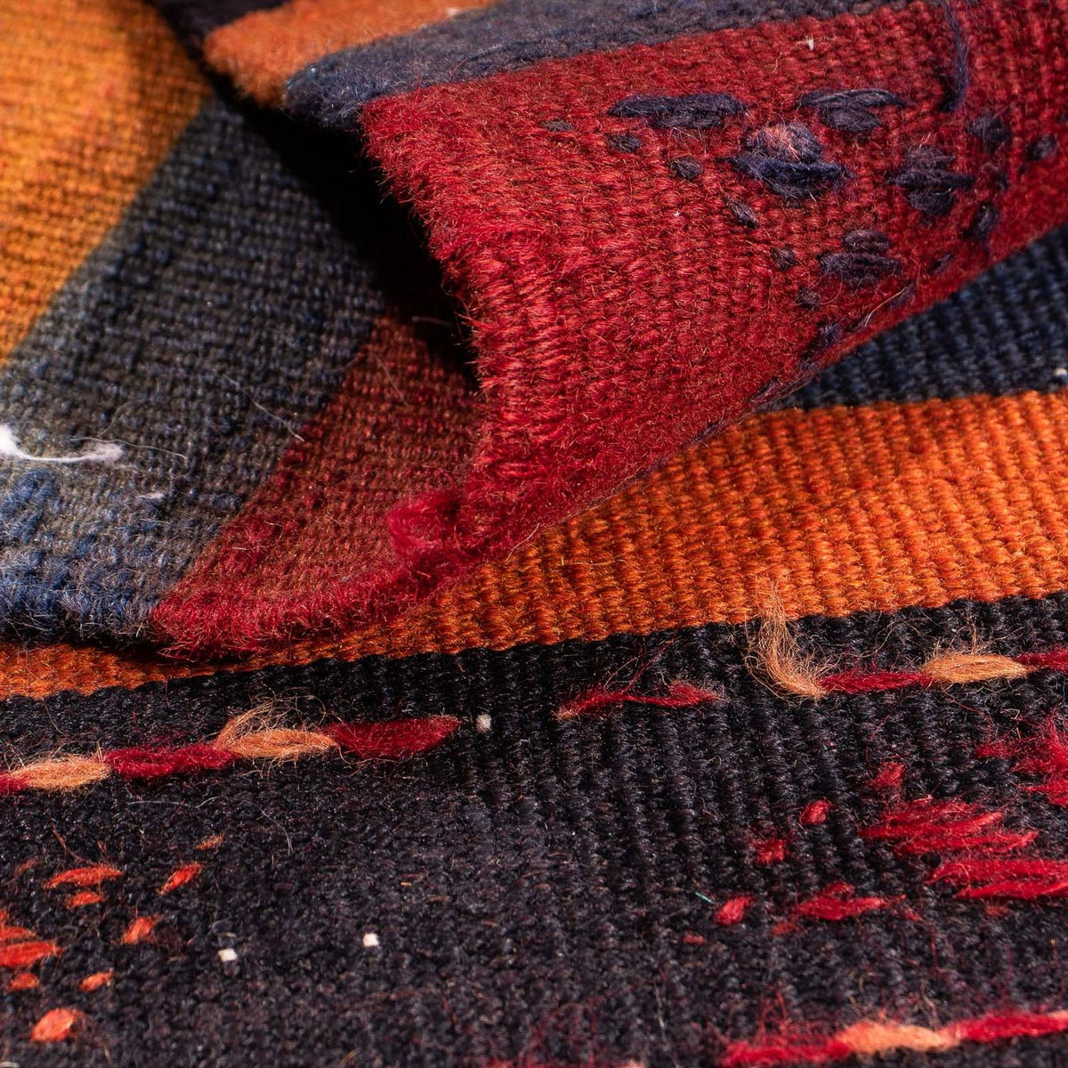 Kelim-tæppe - gammelt - 220 x 160 cm - flerfarvet