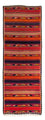 Løber Kelim-tæppe - gammelt - 340 x 125 cm - flerfarvet