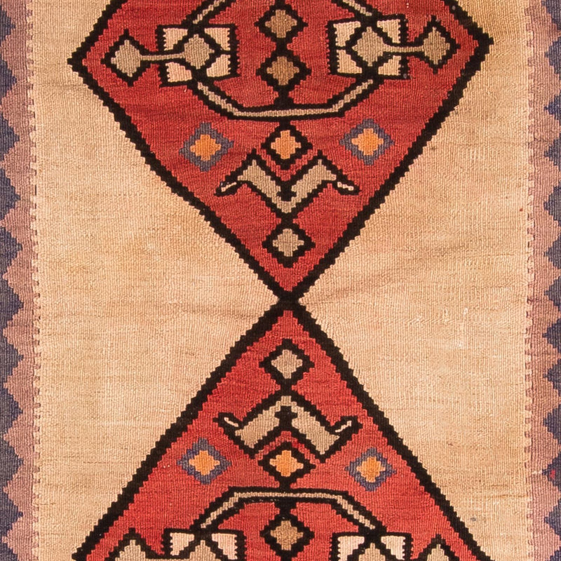 Løber Kelim-tæppe - gammelt - 360 x 155 cm - flerfarvet