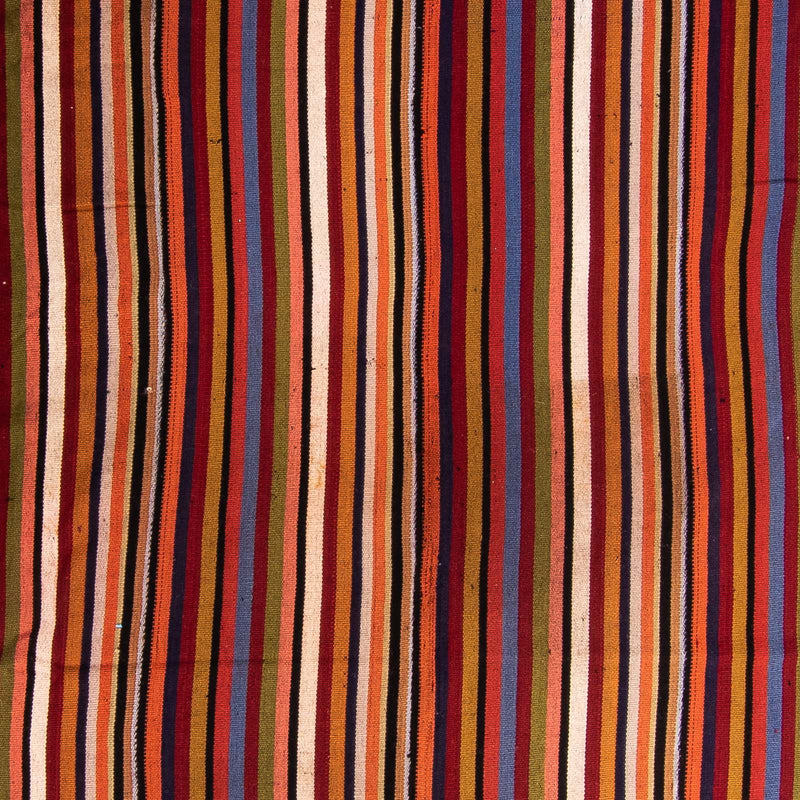Kelim-tæppe - gammelt - 260 x 215 cm - flerfarvet