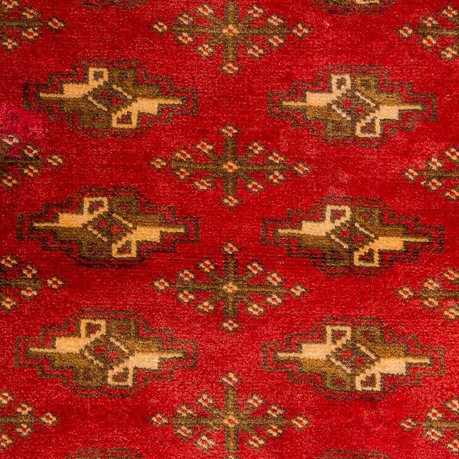 Turkaman-tæppe - 123 x 95 cm - rød
