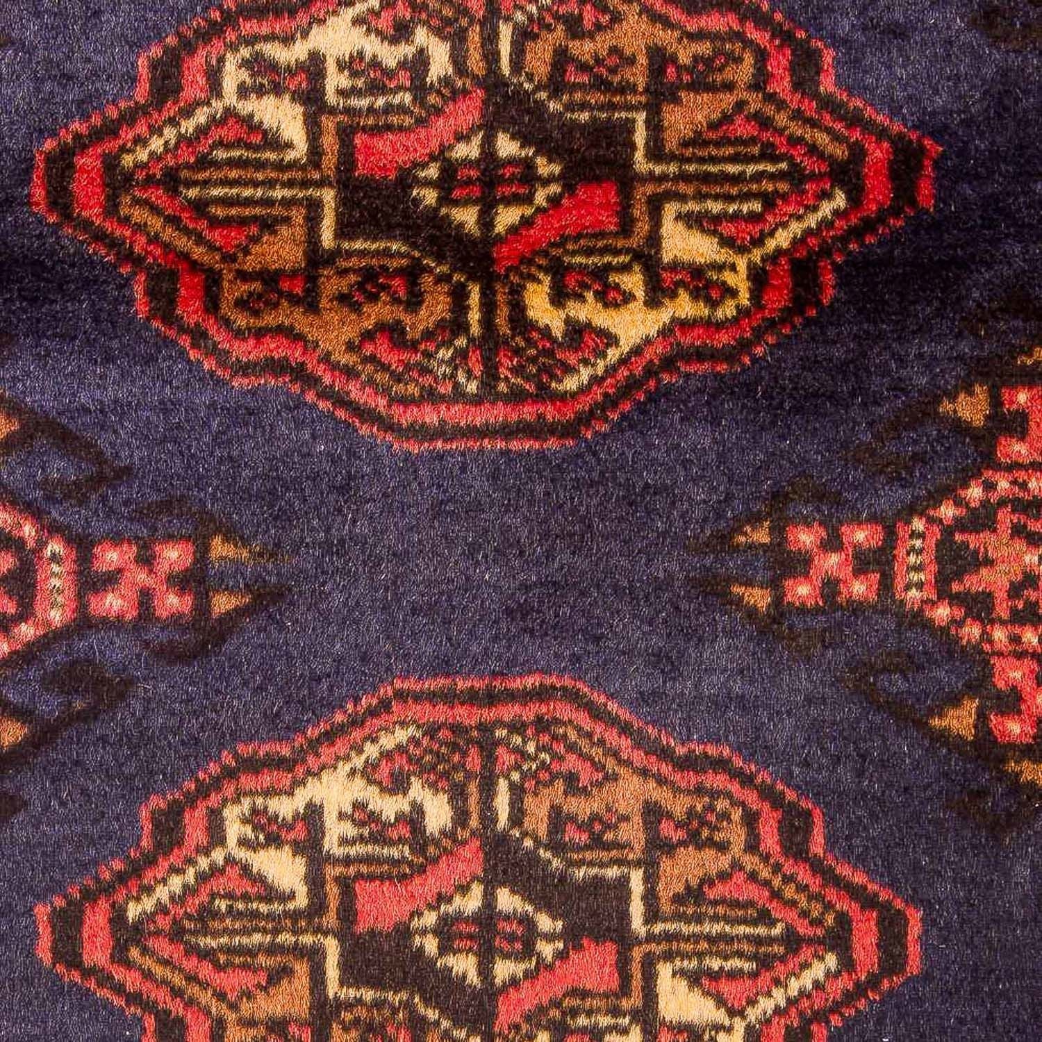 Turkaman-tæppe - 134 x 99 cm - mørkeblå