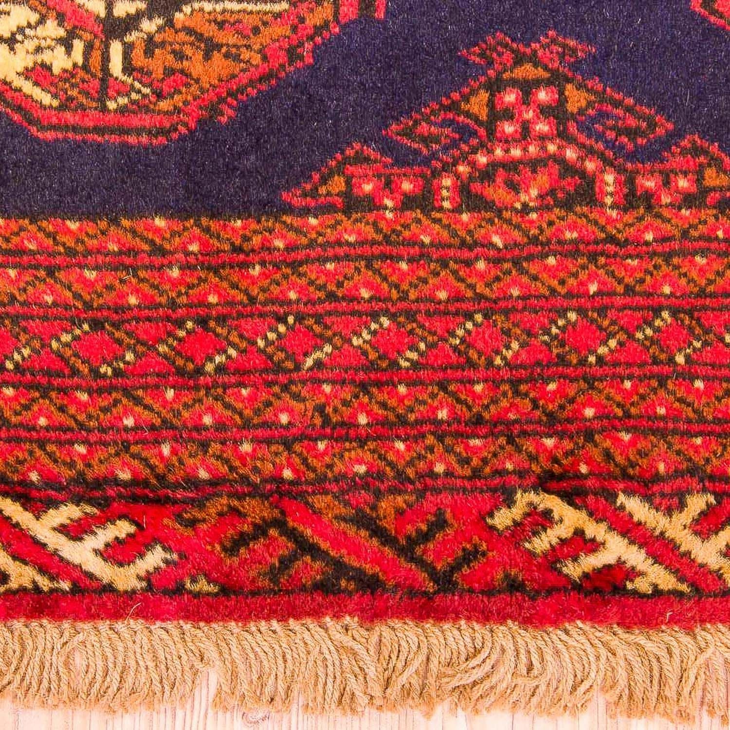 Turkaman-tæppe - 135 x 103 cm - mørkeblå