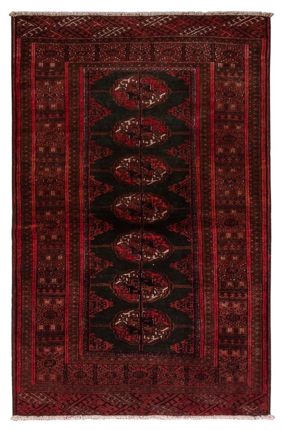Turkaman-tæppe - 142 x 92 cm - mørkeblå