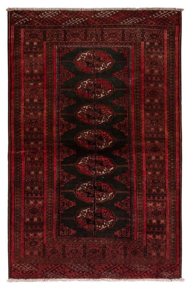Turkaman-tæppe - 142 x 92 cm - mørkeblå