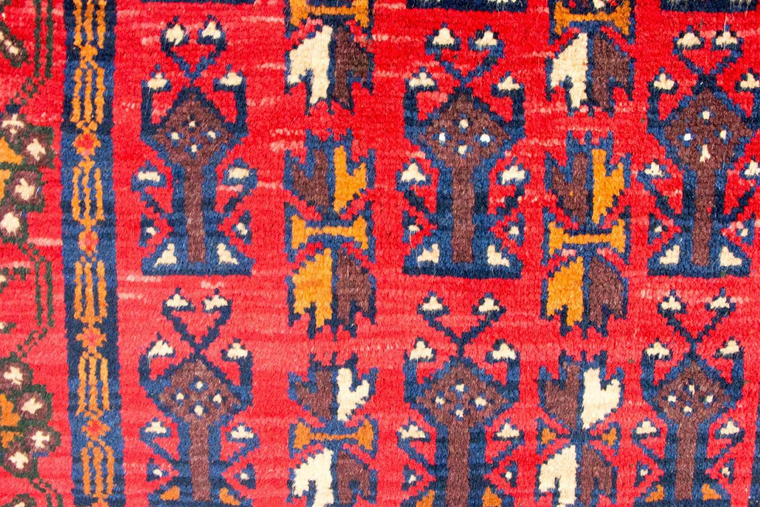 Baluch-tæppe - 130 x 74 cm - rød