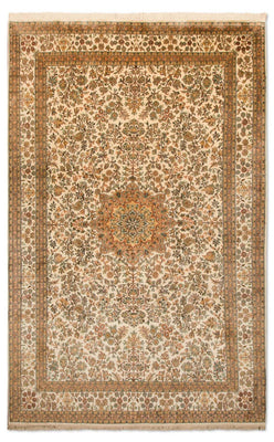 Silketæppe - Kashmir Silk - 295 x 173 cm - beige