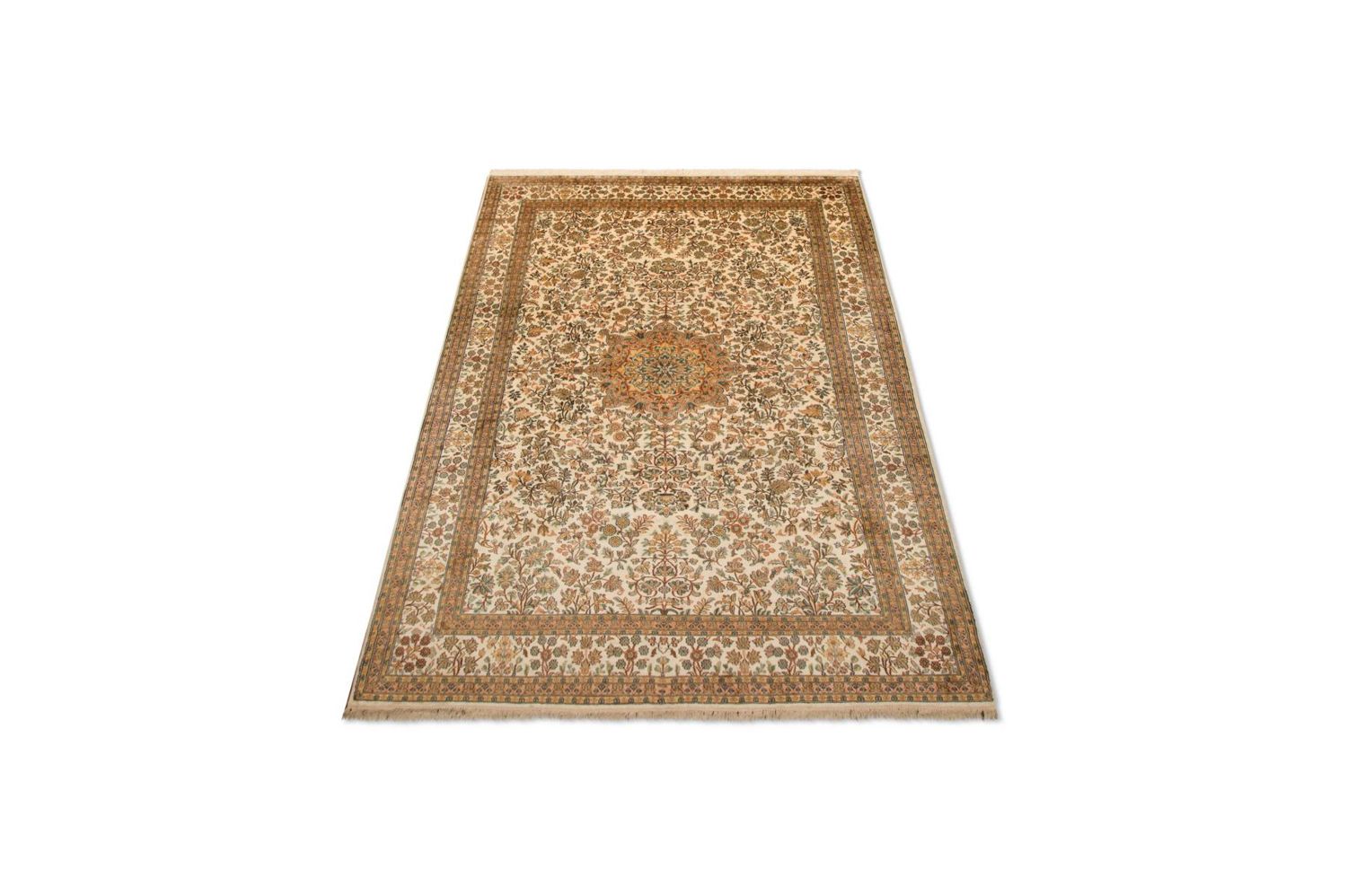 Silketæppe - Kashmir Silk - 295 x 173 cm - beige