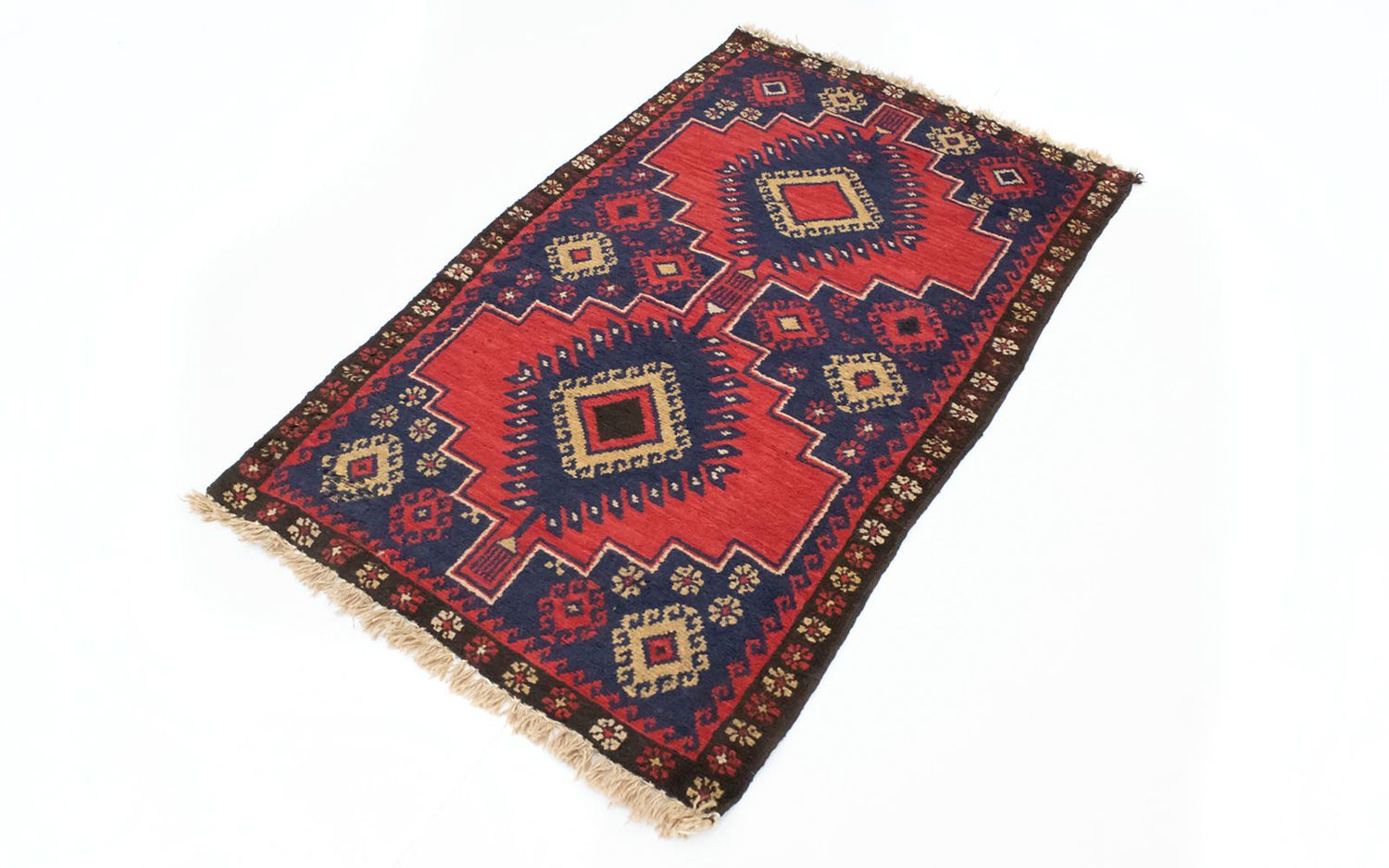 Baluch-tæppe - 128 x 81 cm - rød
