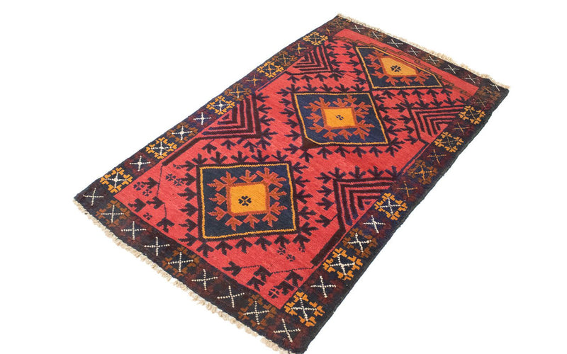 Baluch-tæppe - 140 x 82 cm - rød