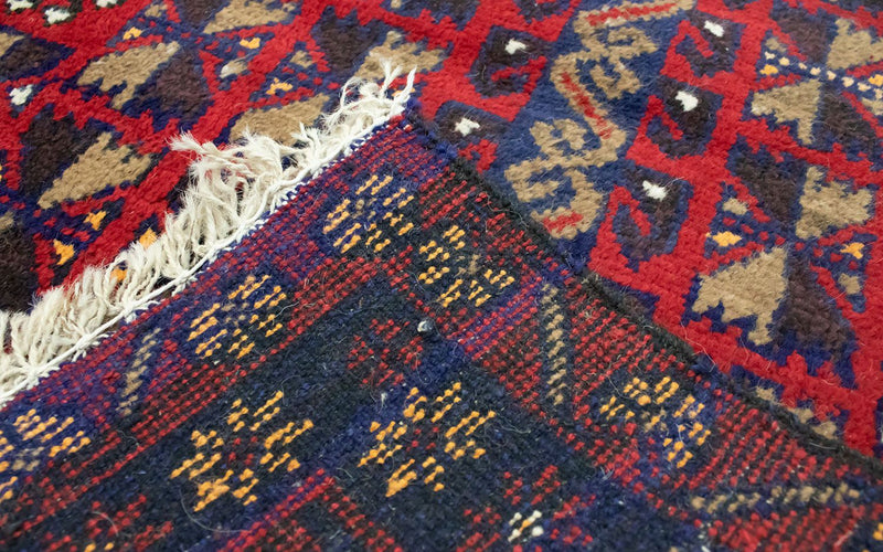 Baluch-tæppe - 119 x 77 cm - rød