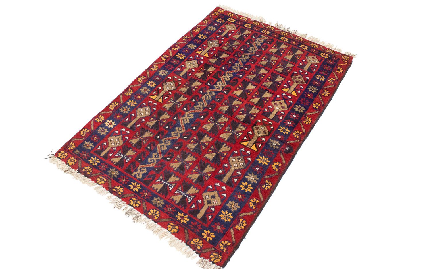 Baluch-tæppe - 119 x 77 cm - rød