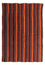 Kelim-tæppe - gammelt - 220 x 155 cm - flerfarvet