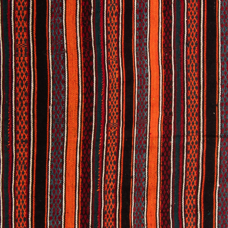Kelim-tæppe - gammelt - 220 x 155 cm - flerfarvet