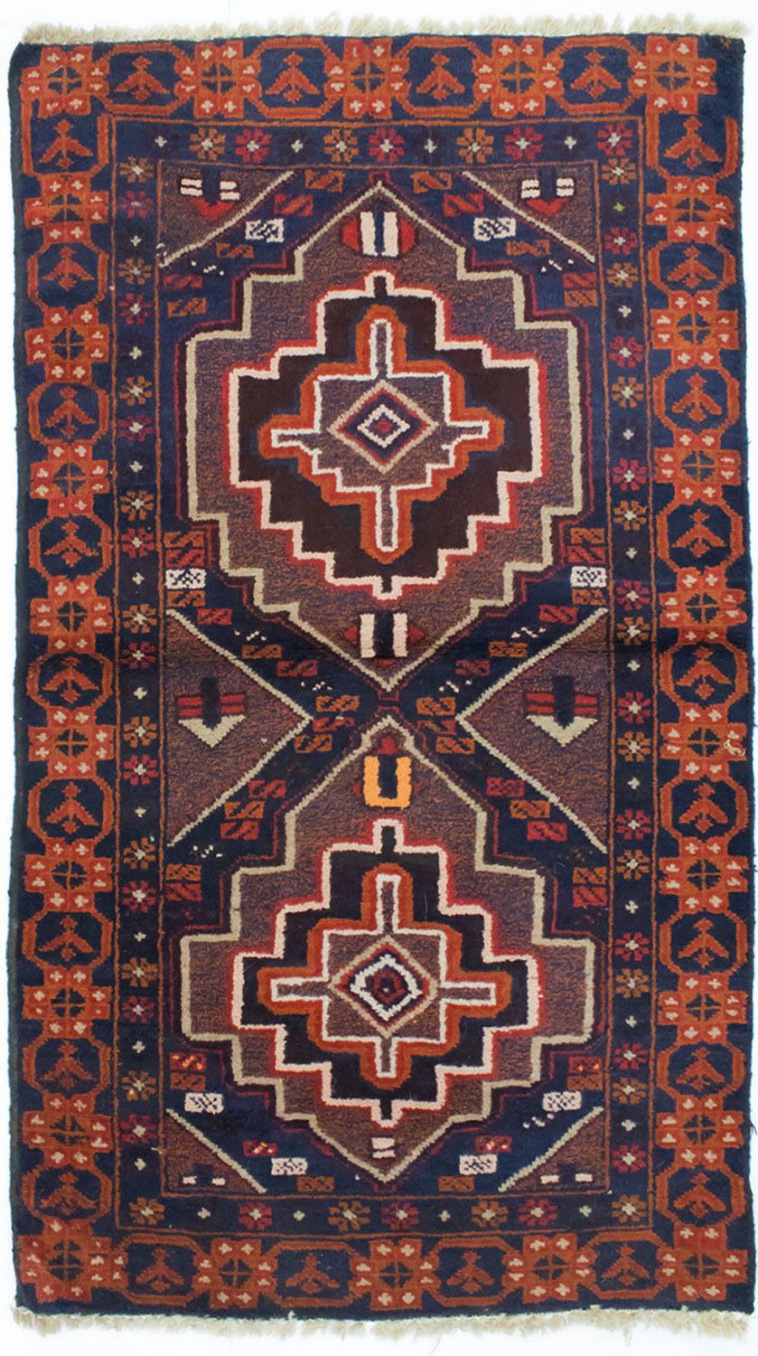 Baluch-tæppe - 134 x 79 cm - blå