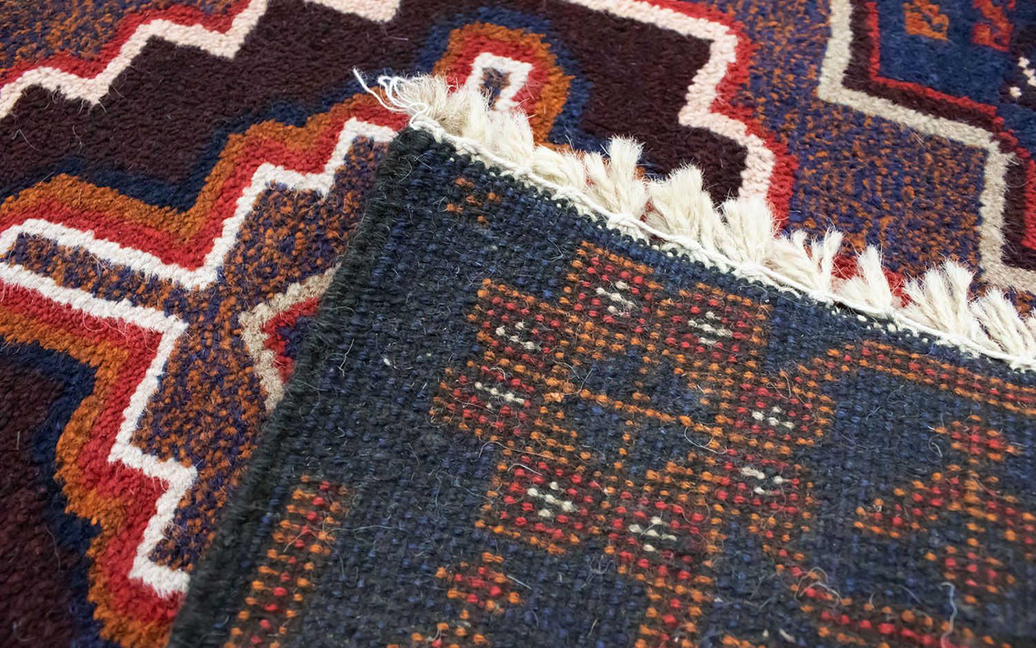 Baluch-tæppe - 134 x 79 cm - blå