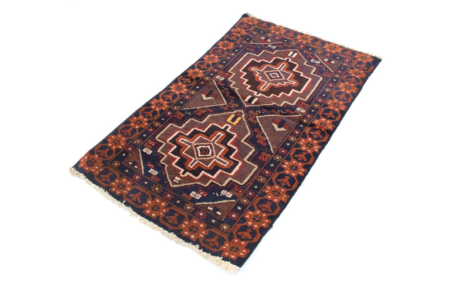 Baluch-tæppe - 134 x 79 cm - blå