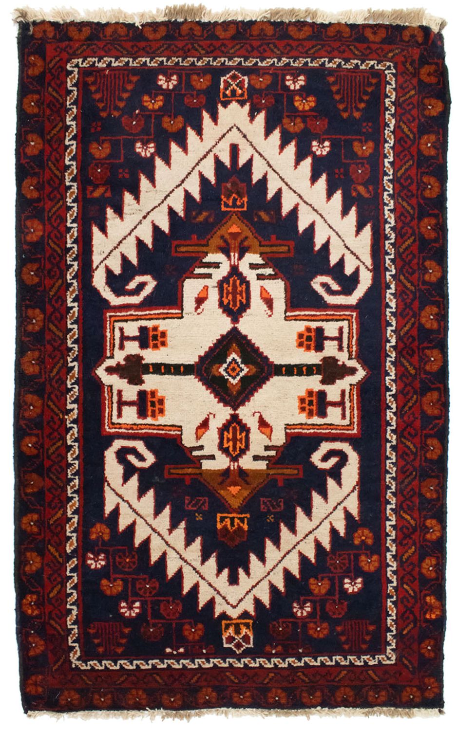 Baluch-tæppe - 132 x 84 cm - blå