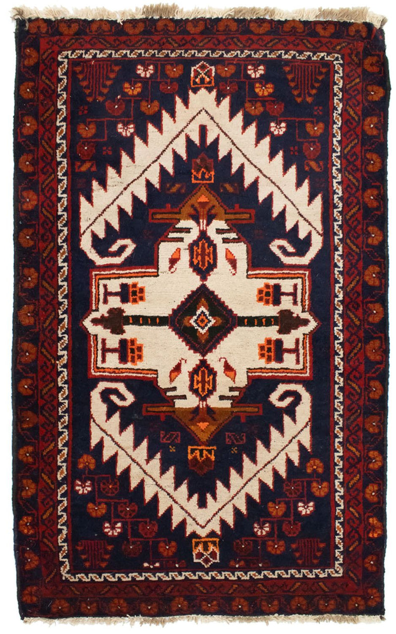 Baluch-tæppe - 132 x 84 cm - blå