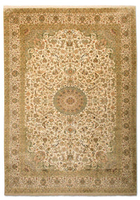Silketæppe - Kashmir Silk - 314 x 213 cm - beige