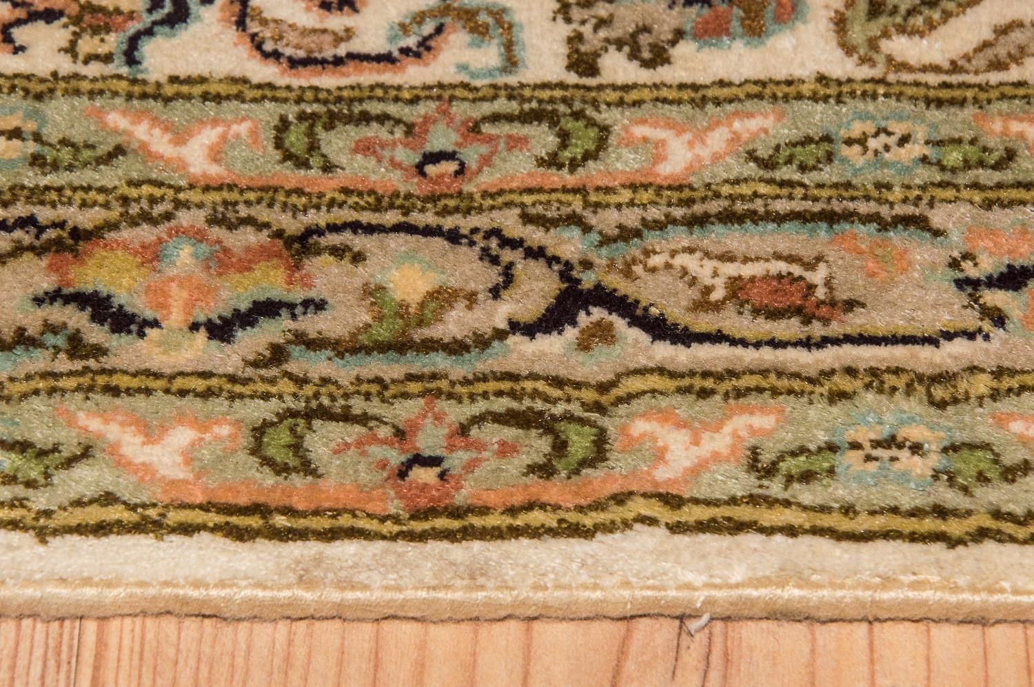 Silketæppe - Kashmir Silk - 314 x 213 cm - beige