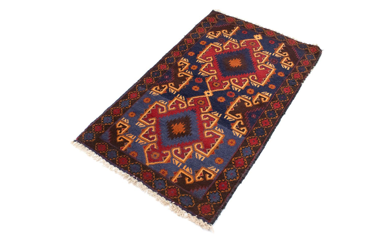Baluch-tæppe - 130 x 74 cm - blå