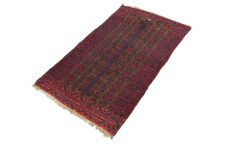 Baluch-tæppe - 126 x 74 cm - rød