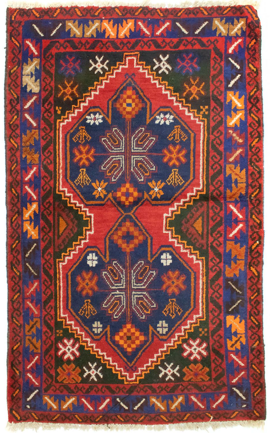 Baluch-tæppe - 130 x 88 cm - rød