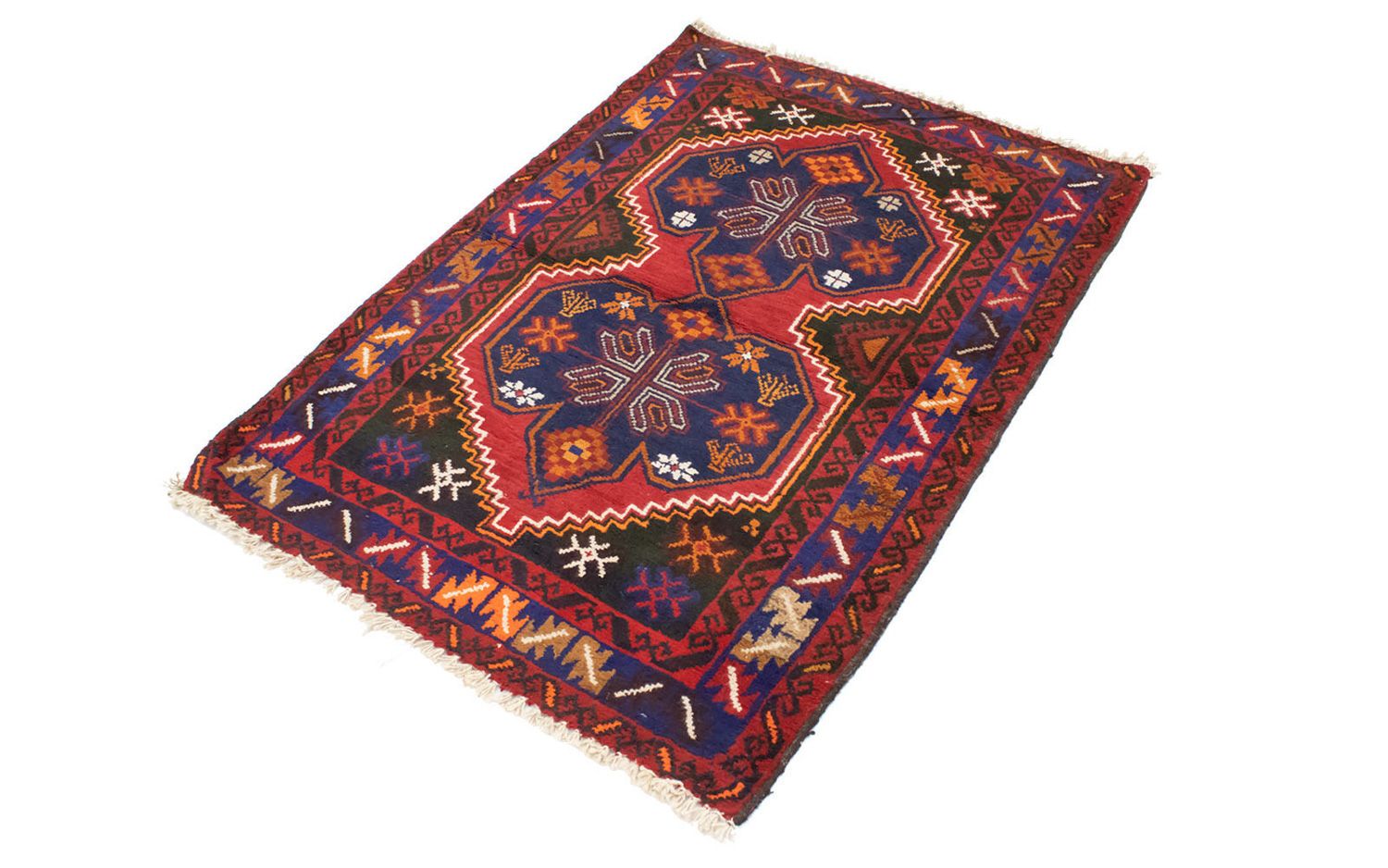 Baluch-tæppe - 130 x 88 cm - rød