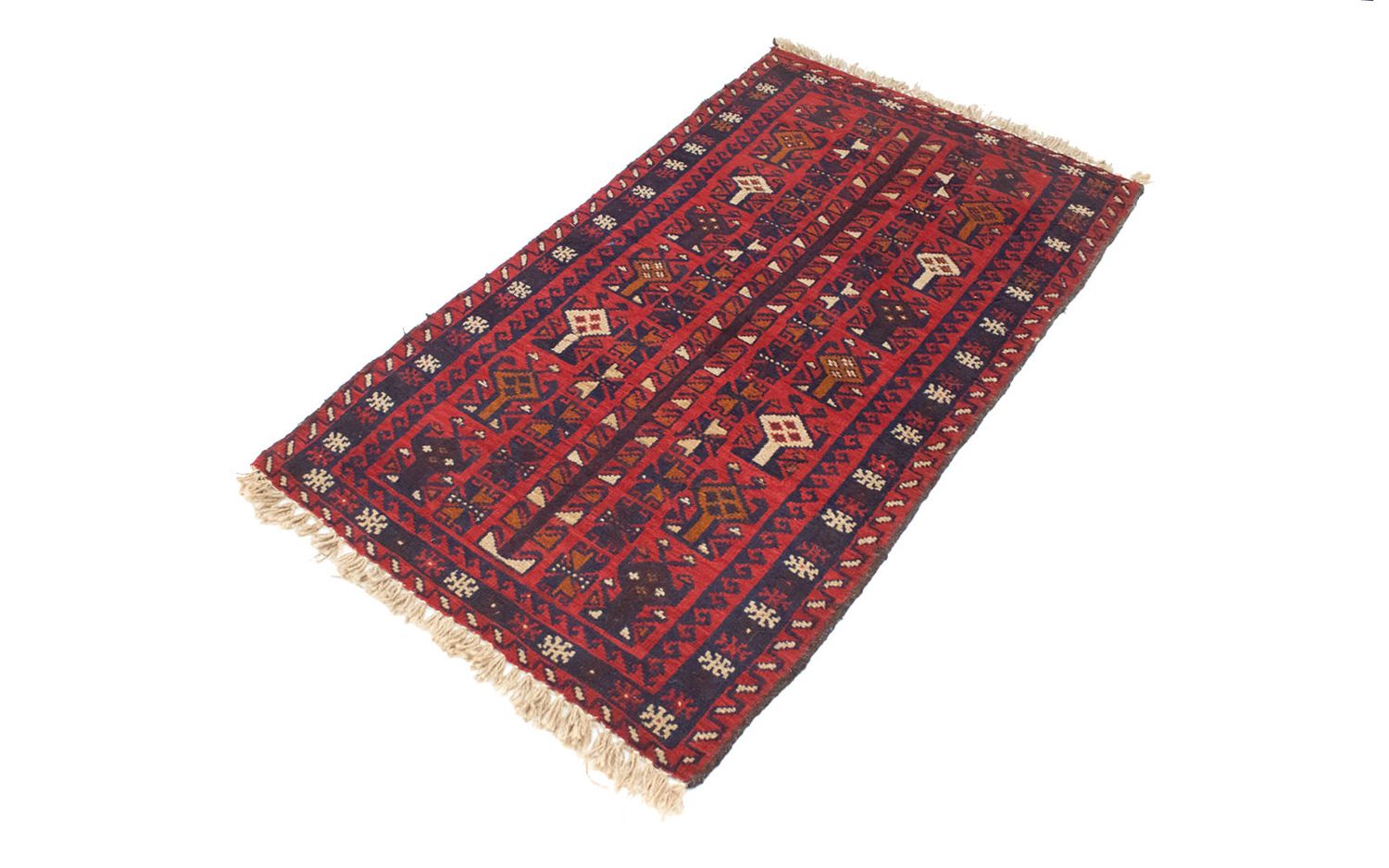 Baluch-tæppe - 130 x 74 cm - rød