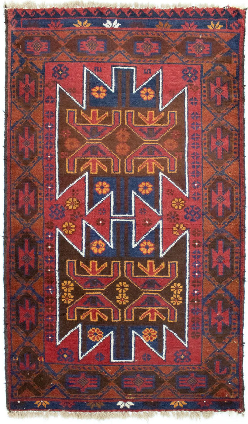 Baluch-tæppe - 133 x 79 cm - rød