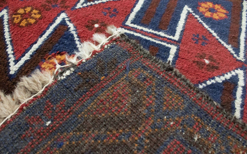 Baluch-tæppe - 133 x 79 cm - rød