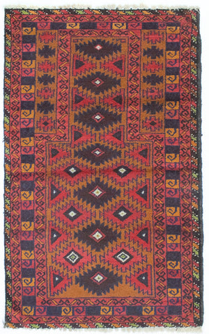 Baluch-tæppe - 146 x 86 cm - flerfarvet