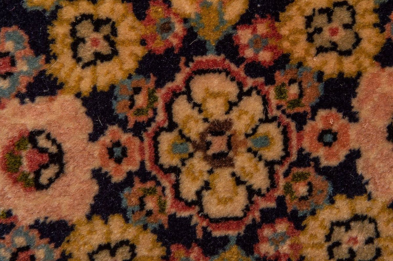 Persisk tæppe - Keshan - 98 x 70 cm - mørkeblå