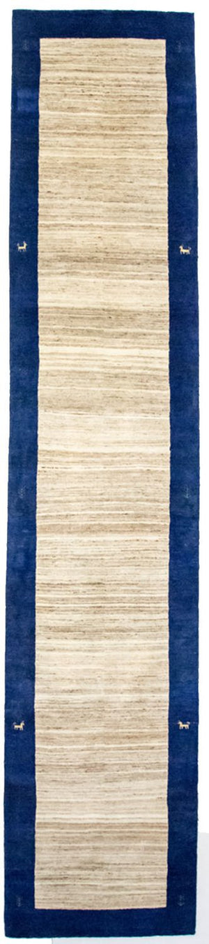 Løber Gabbeh Tæppe - Loribaft Persisk - 440 x 90 cm - natur