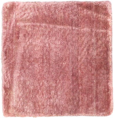 Viskose tæppe firkantet  - 35 x 35 cm - pink