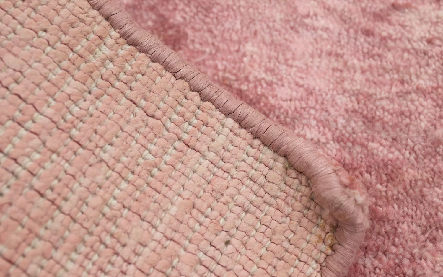 Viskose tæppe firkantet  - 35 x 35 cm - pink